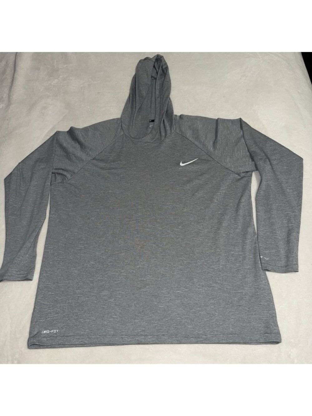 Nike Swim Dri-FIT Mens XL Gray Hooded Long Sleeve UPF 40+ Performance Shirt